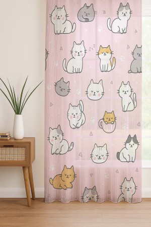 Pembe Sevimli Kediler Desenli Dijital Baskı Fon Perde Salon Mutfak Yatak Odası 140x260cm Pembe Sevimli Kediler Desenli Dijital Baskı Fon Perde Salon Mutfak Yatak Odası 140x260cm