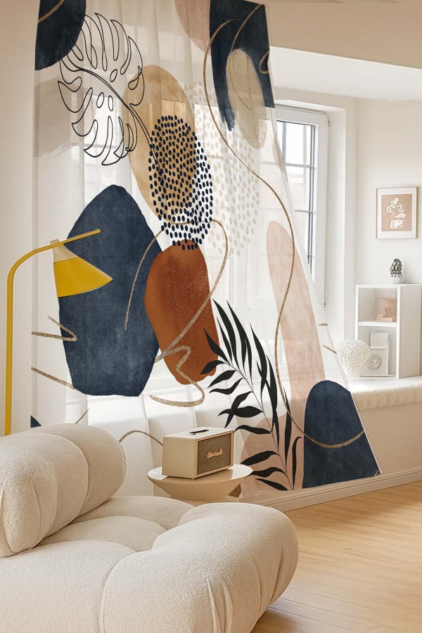 Gri Kahve Minimal Desenli Dijital Baskı Fon Perde Salon Mutfak Yatak Odası 140x260cm Gri Kahve Minimal Desenli Dijital Baskı Fon Perde Salon Mutfak Yatak Odası 140x260cm