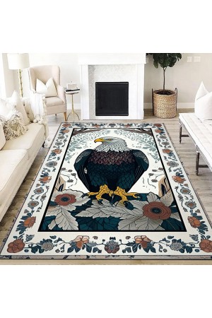 Kartal Desenli Dokuma Şönil Kilim Halı Yıkanabilir Salon Oturma Odası Mutfak Halısı Kartal Desenli Dokuma Şönil Kilim Halı Yıkanabilir Salon Oturma Odası Mutfak Halısı