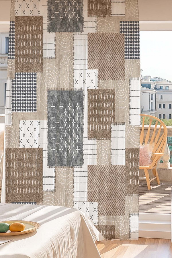 Kahverengi Geometrik Retro Desenli Dijital Baskı Fon Perde Salon Mutfak Yatak Odası 140x260cm Kahverengi Geometrik Retro Desenli Dijital Baskı Fon Perde Salon Mutfak Yatak Odası 140x260cm