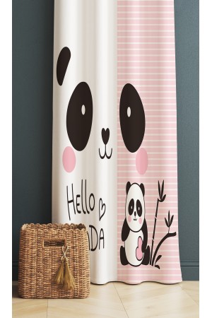 Sevimli Panda Desenli Dijital Baskı Fon Perde 140x260cm Sevimli Panda Desenli Dijital Baskı Fon Perde 140x260cm