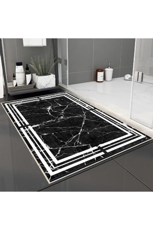Mavi Sarı Karolar Desenli Tekli Banyo Paspas Halısı Kaymaz Yıkanabilir Mavi Sarı Karolar Desenli Tekli Banyo Paspas Halısı Kaymaz Yıkanabilir