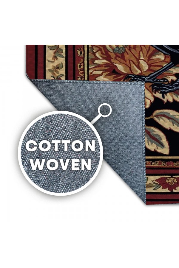 Gotik Karga Desenli Dokuma Şönil Kilim Halı Yıkanabilir Salon Oturma Odası Mutfak Halısı