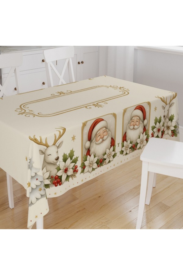 Yılbaşı Noel Kış Tema Desenli Dijital Baskı Süet Kumaş Mutfak Masa Örtüsü Yılbaşı Noel Kış Tema Desenli Dijital Baskı Süet Kumaş Mutfak Masa Örtüsü