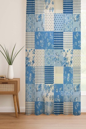 Mavi Beyaz Desenli Dijital Baskı Fon Perde Salon Mutfak Yatak Odası 140x260cm Mavi Beyaz Desenli Dijital Baskı Fon Perde Salon Mutfak Yatak Odası 140x260cm