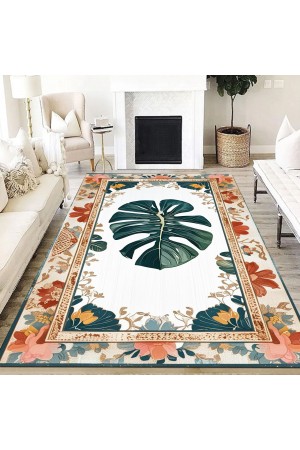 Deve Tabanı Yaprak Desenli Dokuma Şönil Kilim Halı Yıkanabilir Salon Oturma Odası Mutfak Halısı Deve Tabanı Yaprak Desenli Dokuma Şönil Kilim Halı Yıkanabilir Salon Oturma Odası Mutfak Halısı