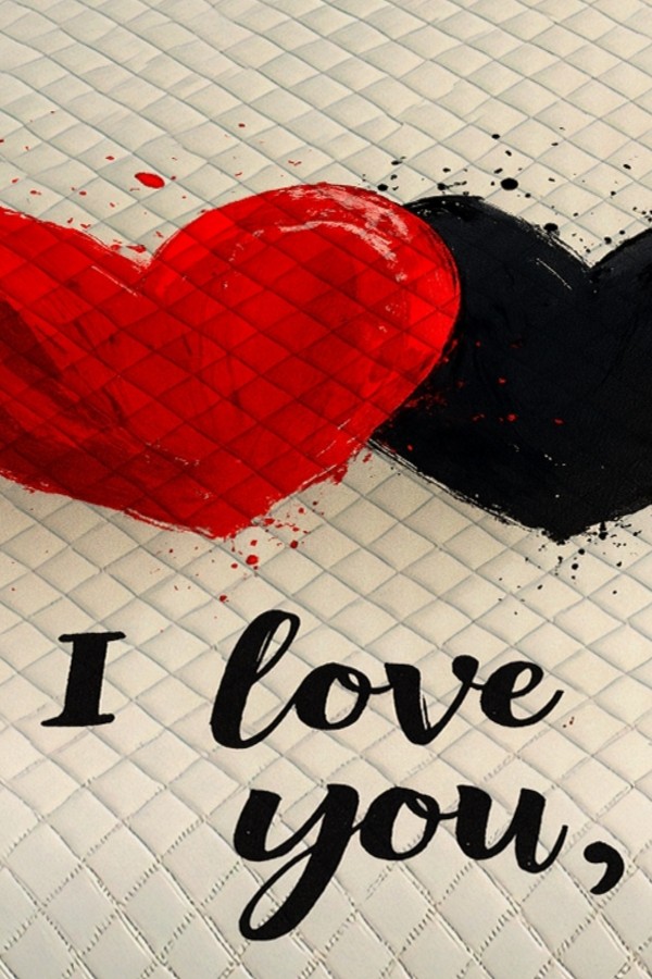 Love You Kalpler Desenli Çift Kişilik Pike Takımı Yatak Örtüsü Love You Kalpler Desenli Çift Kişilik Pike Takımı Yatak Örtüsü
