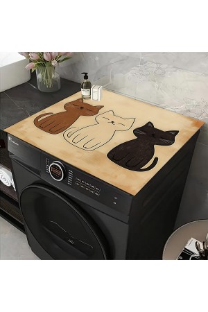 Kediler Çamaşır Makinesi Örtüsü Koruma Matı Sıvı Geçirmez Kaymaz Yıkanabilir Yns-119 Kediler Çamaşır Makinesi Örtüsü Koruma Matı Sıvı Geçirmez Kaymaz Yıkanabilir Yns-119