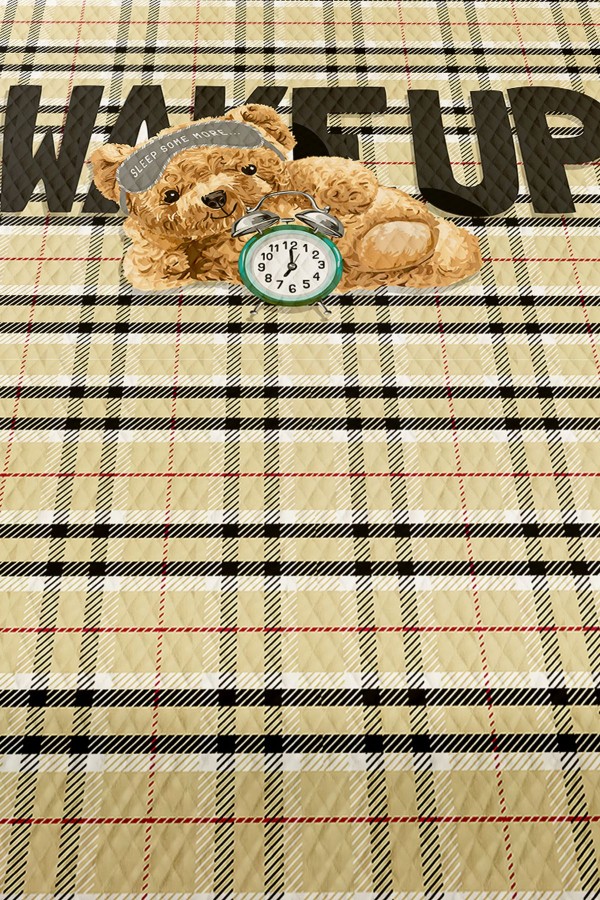 Uyuyan Ayı Teddy Desenli Erkek Çocuk Tek Kişilik Kapitoneli Pike Takımı Yatak Örtüsü Uyuyan Ayı Teddy Desenli Erkek Çocuk Tek Kişilik Kapitoneli Pike Takımı Yatak Örtüsü
