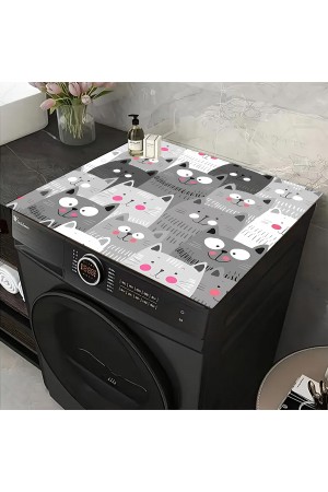 Kedili Çamaşır Makinesi Örtüsü Koruma Matı Sıvı Geçirmez Kaymaz Yıkanabilir Yns-112 Kedili Çamaşır Makinesi Örtüsü Koruma Matı Sıvı Geçirmez Kaymaz Yıkanabilir Yns-112