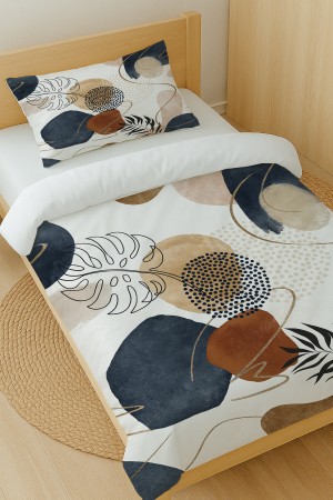 Gri Kahve Minimal Desenli Pamuk Saten Tek Kişilik Nevresim Takımı 160x220cm Gri Kahve Minimal Desenli Pamuk Saten Tek Kişilik Nevresim Takımı 160x220cm