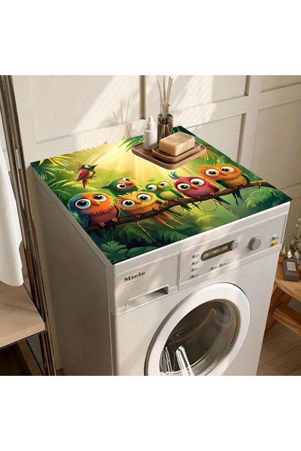 Tropik Kuşlar Çamaşır Makinesi Örtüsü Koruma Matı Sıvı Geçirmez Kaymaz Yıkanabilir Yns-125 Tropik Kuşlar Çamaşır Makinesi Örtüsü Koruma Matı Sıvı Geçirmez Kaymaz Yıkanabilir Yns-125