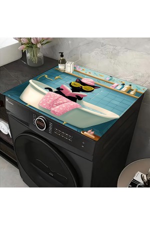 Kedili Çamaşır Makinesi Örtüsü Koruma Matı Sıvı Geçirmez Kaymaz Yıkanabilir Yns-113 Kedili Çamaşır Makinesi Örtüsü Koruma Matı Sıvı Geçirmez Kaymaz Yıkanabilir Yns-113