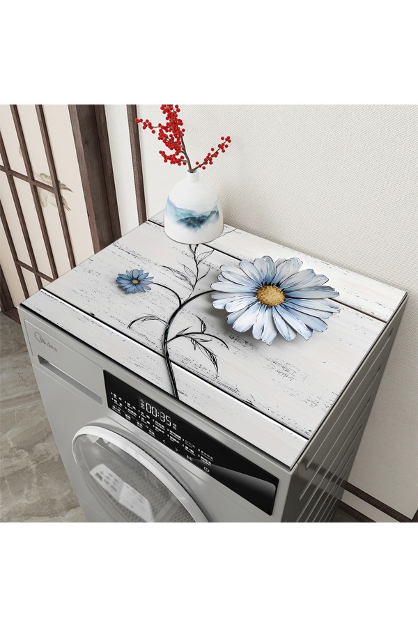 Çiçekli Çamaşır Makinesi Örtüsü Koruma Matı Sıvı Geçirmez Kaymaz Yıkanabilir Yns-107 Çiçekli Çamaşır Makinesi Örtüsü Koruma Matı Sıvı Geçirmez Kaymaz Yıkanabilir Yns-107
