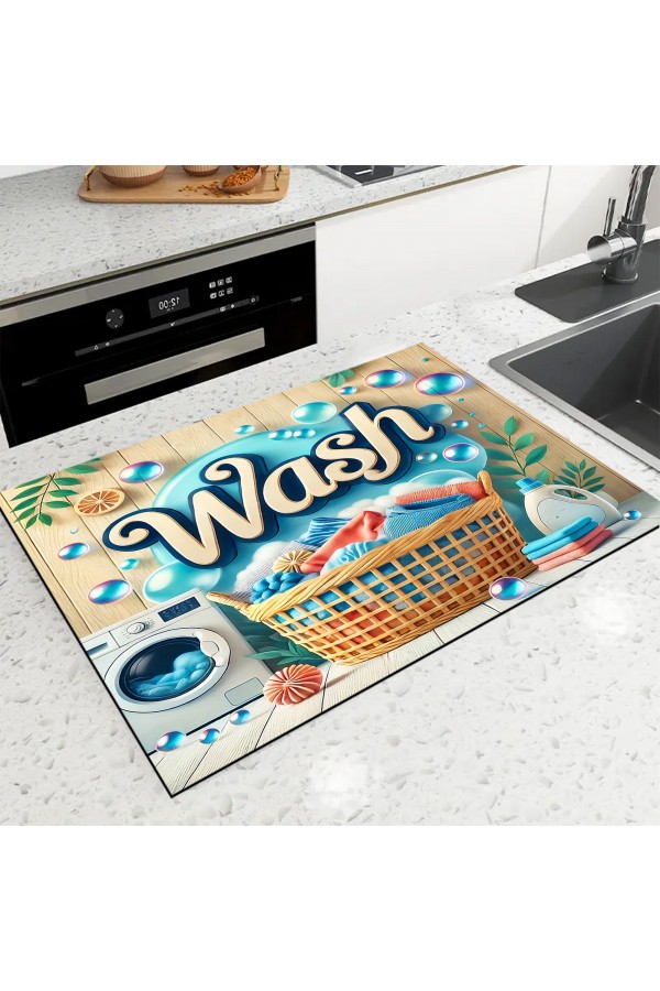 Wash Tezgah Üstü Bulasik Kurutma Matı Kaymaz Kurulama Bezi Kurutma Örtüsü Blyn-100 Wash Tezgah Üstü Bulasik Kurutma Matı Kaymaz Kurulama Bezi Kurutma Örtüsü Blyn-100