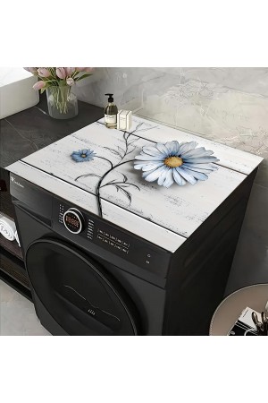 Çiçekli Çamaşır Makinesi Örtüsü Koruma Matı Sıvı Geçirmez Kaymaz Yıkanabilir Yns-107 Çiçekli Çamaşır Makinesi Örtüsü Koruma Matı Sıvı Geçirmez Kaymaz Yıkanabilir Yns-107