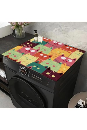 Kedili Çamaşır Makinesi Örtüsü Koruma Matı Sıvı Geçirmez Kaymaz Yıkanabilir Yns-111 Kedili Çamaşır Makinesi Örtüsü Koruma Matı Sıvı Geçirmez Kaymaz Yıkanabilir Yns-111