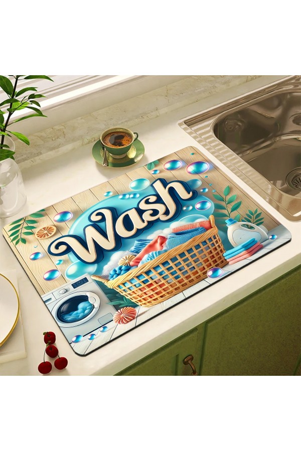 Wash Tezgah Üstü Bulasik Kurutma Matı Kaymaz Kurulama Bezi Kurutma Örtüsü Blyn-100 Wash Tezgah Üstü Bulasik Kurutma Matı Kaymaz Kurulama Bezi Kurutma Örtüsü Blyn-100