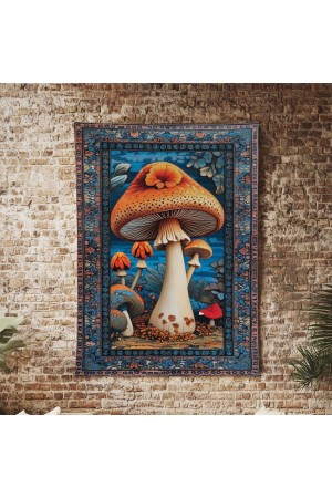 Mantar Orman Hippi Desenli Duvar Örtüsü Duvar Halısı Wall Tapestry Mantar Orman Hippi Desenli Duvar Örtüsü Duvar Halısı Wall Tapestry
