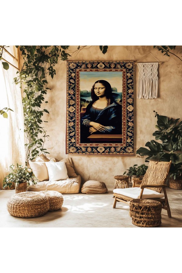 Mona Lisa Tablo Desenli Duvar Örtüsü Duvar Halısı Wall Tapestry Mona Lisa Tablo Desenli Duvar Örtüsü Duvar Halısı Wall Tapestry