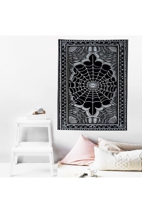 Örümcek Ağı Gotik Desenli Duvar Örtüsü Duvar Halısı Wall Tapestry Örümcek Ağı Gotik Desenli Duvar Örtüsü Duvar Halısı Wall Tapestry
