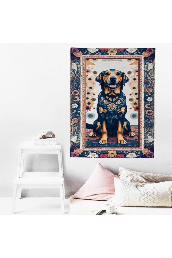 Sevimli Köpek Hayvan Desenli Duvar Örtüsü Duvar Halısı Wall Tapestry Sevimli Köpek Hayvan Desenli Duvar Örtüsü Duvar Halısı Wall Tapestry