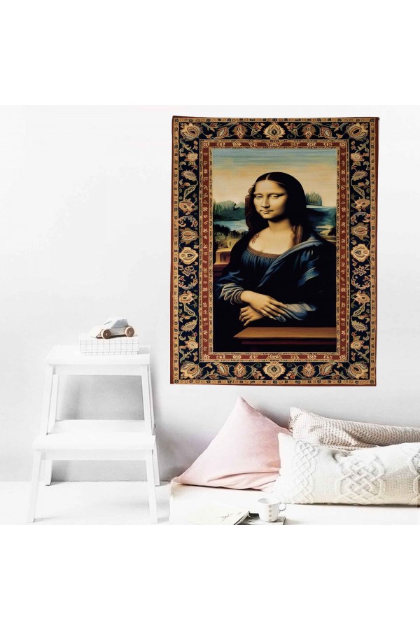 Mona Lisa Tablo Desenli Duvar Örtüsü Duvar Halısı Wall Tapestry Mona Lisa Tablo Desenli Duvar Örtüsü Duvar Halısı Wall Tapestry