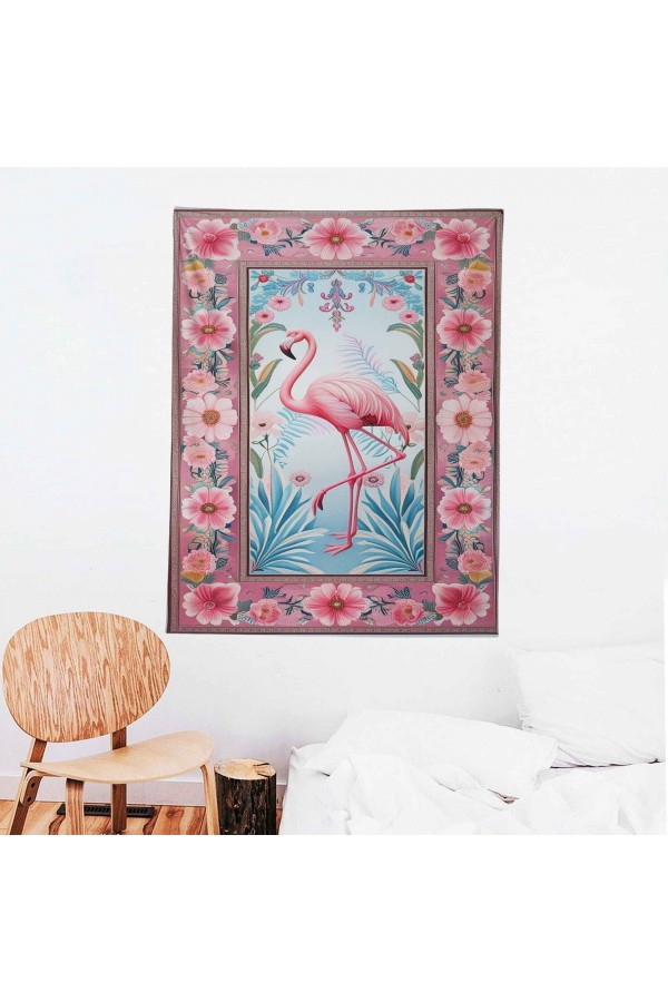 Pembe Flamingo Hayvan Desenli Duvar Örtüsü Duvar Halısı Wall Tapestry Pembe Flamingo Hayvan Desenli Duvar Örtüsü Duvar Halısı Wall Tapestry