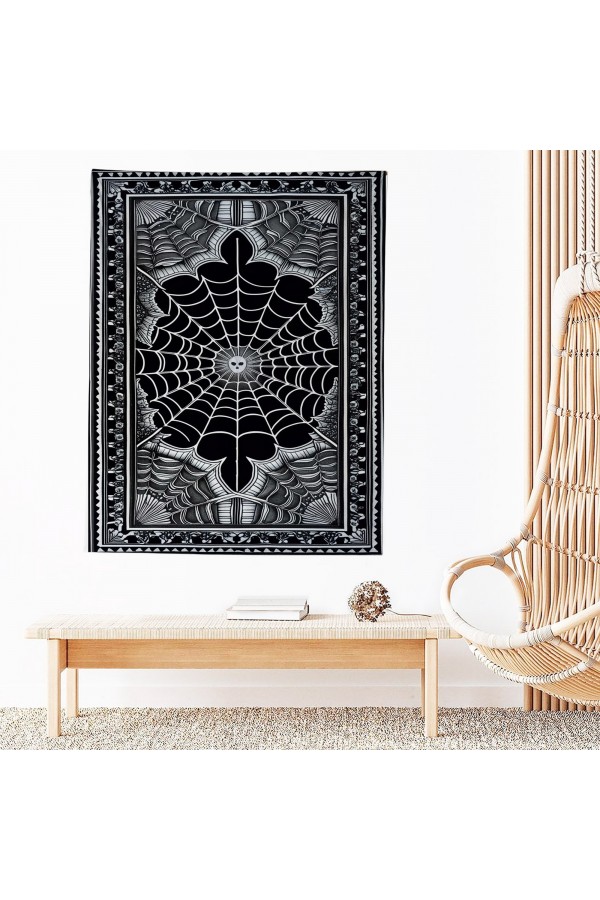 Örümcek Ağı Gotik Desenli Duvar Örtüsü Duvar Halısı Wall Tapestry Örümcek Ağı Gotik Desenli Duvar Örtüsü Duvar Halısı Wall Tapestry