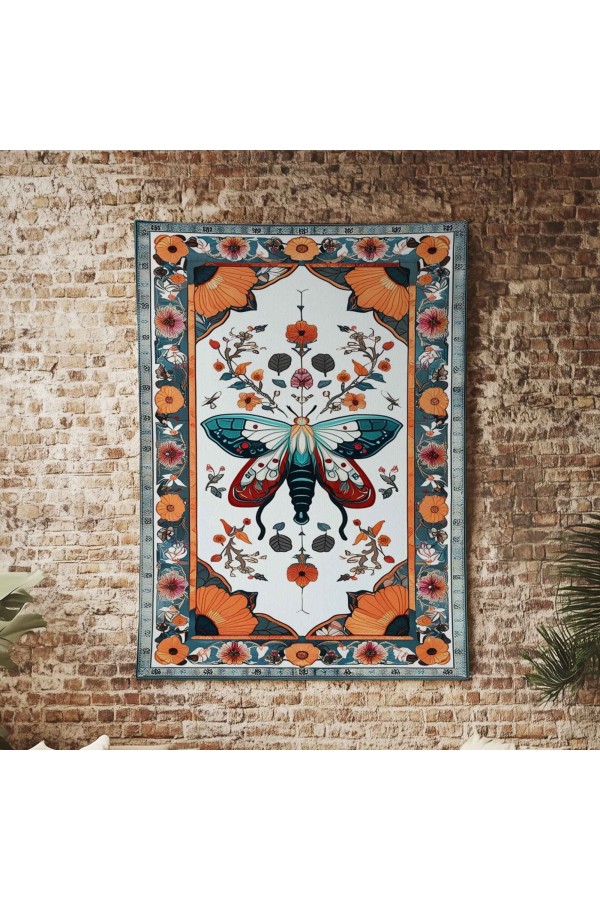 Güve Gece Kelebeği Desenli Duvar Örtüsü Duvar Halısı Wall Tapestry Güve Gece Kelebeği Desenli Duvar Örtüsü Duvar Halısı Wall Tapestry