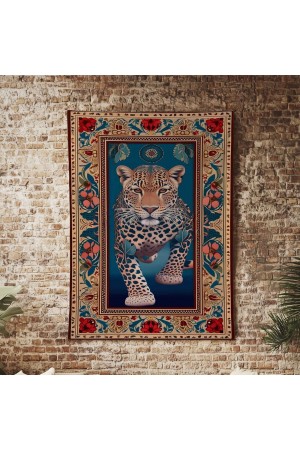 Vahşi Leopar Hayvanlı Desenli Duvar Örtüsü Duvar Halısı Wall Tapestry Vahşi Leopar Hayvanlı Desenli Duvar Örtüsü Duvar Halısı Wall Tapestry