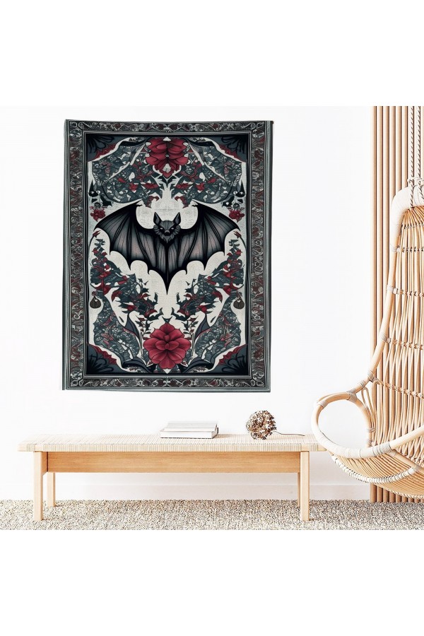 Gotik Yarasa Desenli Duvar Örtüsü Duvar Halısı Wall Tapestry Gotik Yarasa Desenli Duvar Örtüsü Duvar Halısı Wall Tapestry