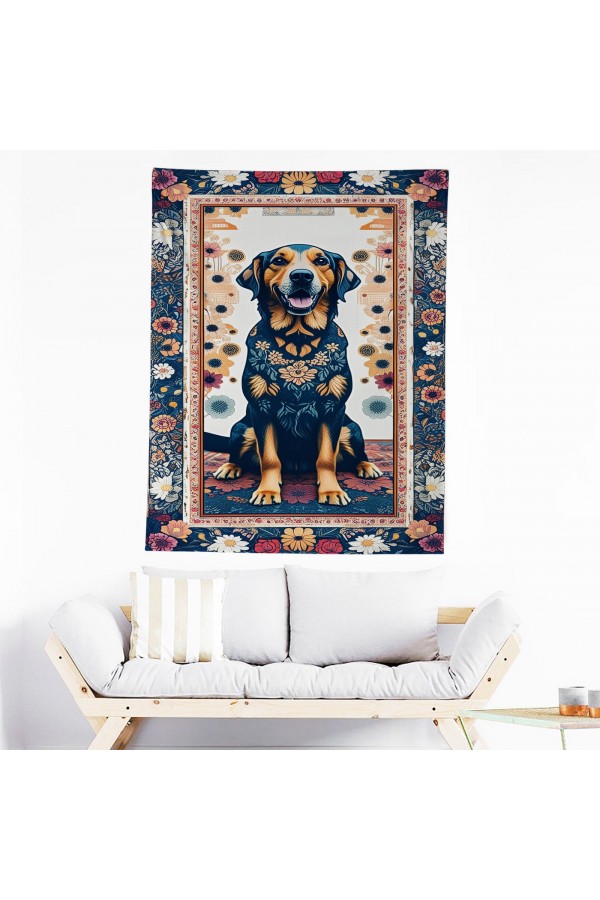 Sevimli Köpek Hayvan Desenli Duvar Örtüsü Duvar Halısı Wall Tapestry Sevimli Köpek Hayvan Desenli Duvar Örtüsü Duvar Halısı Wall Tapestry
