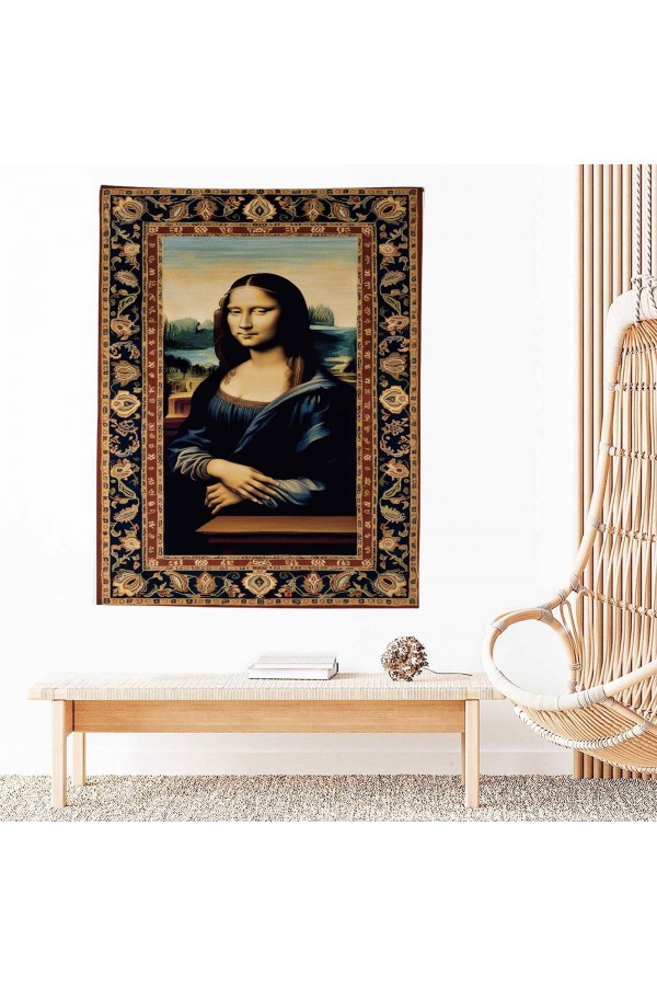 Mona Lisa Tablo Desenli Duvar Örtüsü Duvar Halısı Wall Tapestry Mona Lisa Tablo Desenli Duvar Örtüsü Duvar Halısı Wall Tapestry