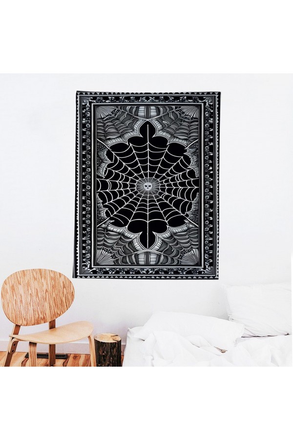 Örümcek Ağı Gotik Desenli Duvar Örtüsü Duvar Halısı Wall Tapestry Örümcek Ağı Gotik Desenli Duvar Örtüsü Duvar Halısı Wall Tapestry