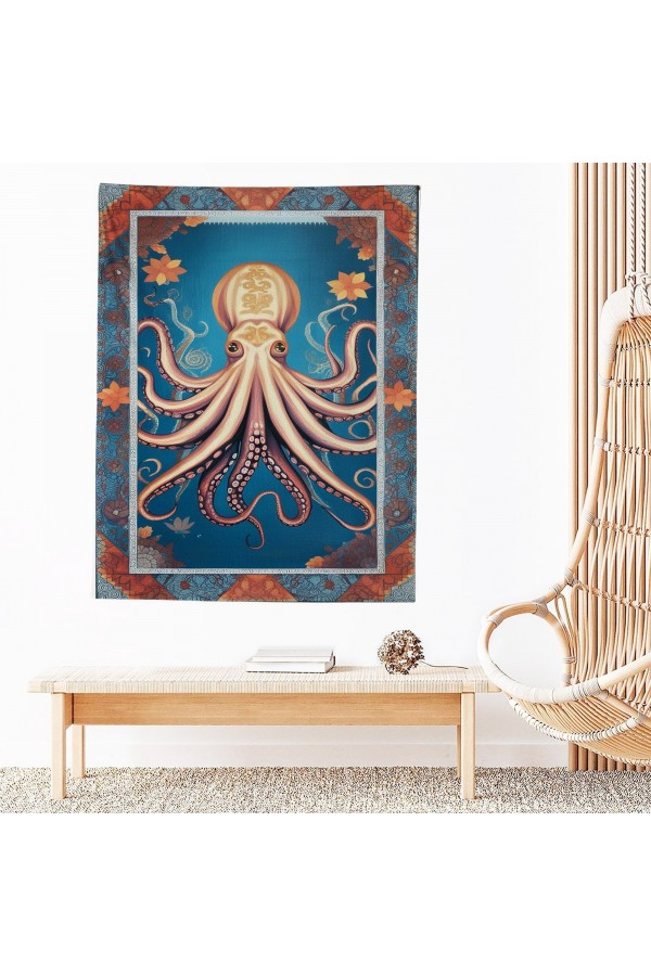 Ahtapot Denizci Desenli Duvar Örtüsü Duvar Halısı Wall Tapestry Ahtapot Denizci Desenli Duvar Örtüsü Duvar Halısı Wall Tapestry
