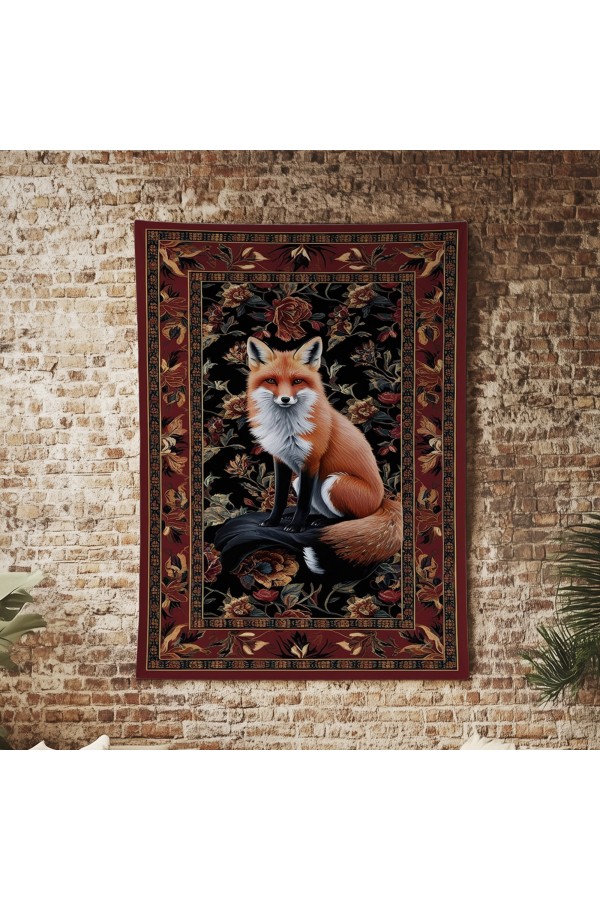 Tilki Hayvan Desenli Duvar Örtüsü Duvar Halısı Wall Tapestry Tilki Hayvan Desenli Duvar Örtüsü Duvar Halısı Wall Tapestry