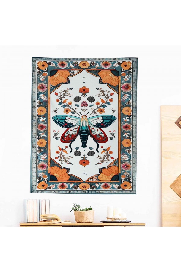 Güve Gece Kelebeği Desenli Duvar Örtüsü Duvar Halısı Wall Tapestry Güve Gece Kelebeği Desenli Duvar Örtüsü Duvar Halısı Wall Tapestry