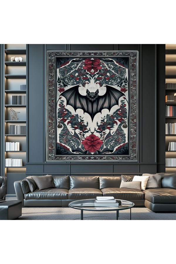 Gotik Yarasa Desenli Duvar Örtüsü Duvar Halısı Wall Tapestry Gotik Yarasa Desenli Duvar Örtüsü Duvar Halısı Wall Tapestry