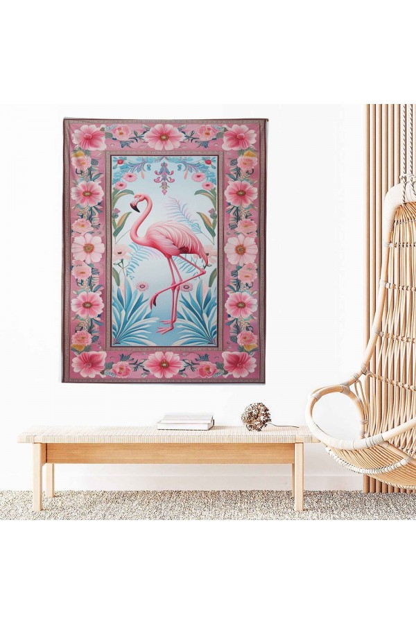 Pembe Flamingo Hayvan Desenli Duvar Örtüsü Duvar Halısı Wall Tapestry Pembe Flamingo Hayvan Desenli Duvar Örtüsü Duvar Halısı Wall Tapestry