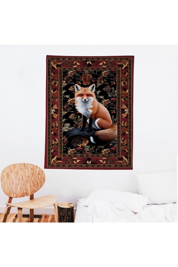 Tilki Hayvan Desenli Duvar Örtüsü Duvar Halısı Wall Tapestry Tilki Hayvan Desenli Duvar Örtüsü Duvar Halısı Wall Tapestry