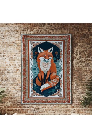 Turuncu Tilki Hayvan Desenli Duvar Örtüsü Duvar Halısı Wall Tapestry Turuncu Tilki Hayvan Desenli Duvar Örtüsü Duvar Halısı Wall Tapestry