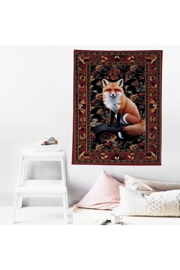 Tilki Hayvan Desenli Duvar Örtüsü Duvar Halısı Wall Tapestry Tilki Hayvan Desenli Duvar Örtüsü Duvar Halısı Wall Tapestry