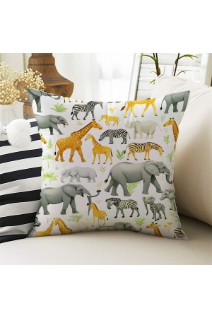 Safari Afrika Hayvanları Desenli Erkek ÇocukDekoratif Çift Taraflı Kırlent Kılıfı 43x43cm Safari Afrika Hayvanları Desenli Erkek ÇocukDekoratif Çift Taraflı Kırlent Kılıfı 43x43cm
