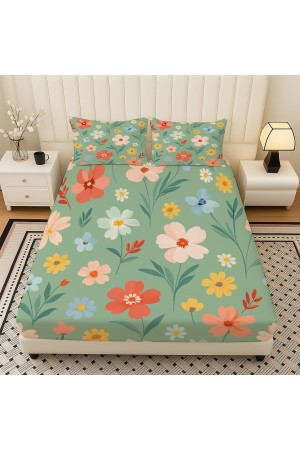 Minik Çiçekler Desenli Lastikli Çift Kişilik Çarşaf Takımı Yastık Kılıflı 160x200cm Minik Çiçekler Desenli Lastikli Çift Kişilik Çarşaf Takımı Yastık Kılıflı 160x200cm