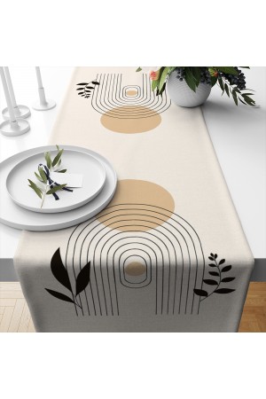 Modern Minimal Desenli Dijital Baskı Yıkanabilir Dekoratif Runner 40x140cm Modern Minimal Desenli Dijital Baskı Yıkanabilir Dekoratif Runner 40x140cm