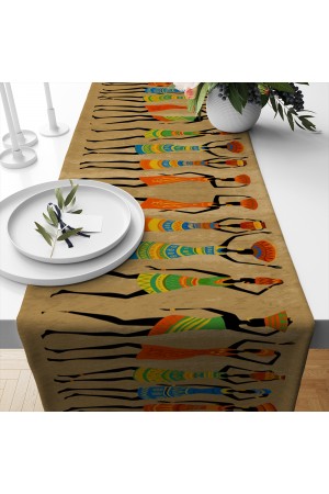 Afika Kadınlar Etnik Desenli Dijital Baskı Yıkanabilir Dekoratif Runner 40x140cm Afika Kadınlar Etnik Desenli Dijital Baskı Yıkanabilir Dekoratif Runner 40x140cm