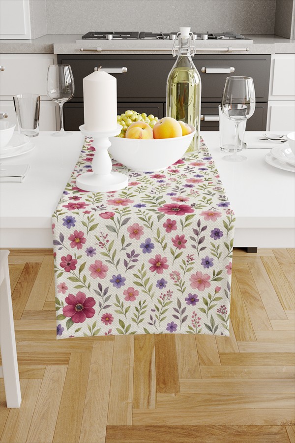 Kır Çiçekleri Desenli Dijital Baskı Yıkanabilir Dekoratif Runner 40x140cm Kır Çiçekleri Desenli Dijital Baskı Yıkanabilir Dekoratif Runner 40x140cm