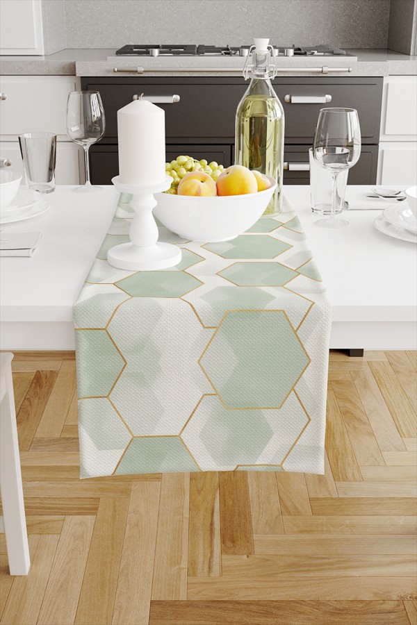 Geometrik Modern Desenli Dijital Baskı Yıkanabilir Dekoratif Runner 40x140cm Geometrik Modern Desenli Dijital Baskı Yıkanabilir Dekoratif Runner 40x140cm