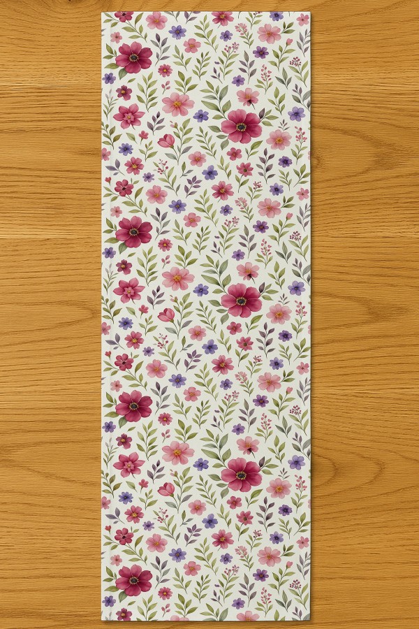 Kır Çiçekleri Desenli Dijital Baskı Yıkanabilir Dekoratif Runner 40x140cm Kır Çiçekleri Desenli Dijital Baskı Yıkanabilir Dekoratif Runner 40x140cm